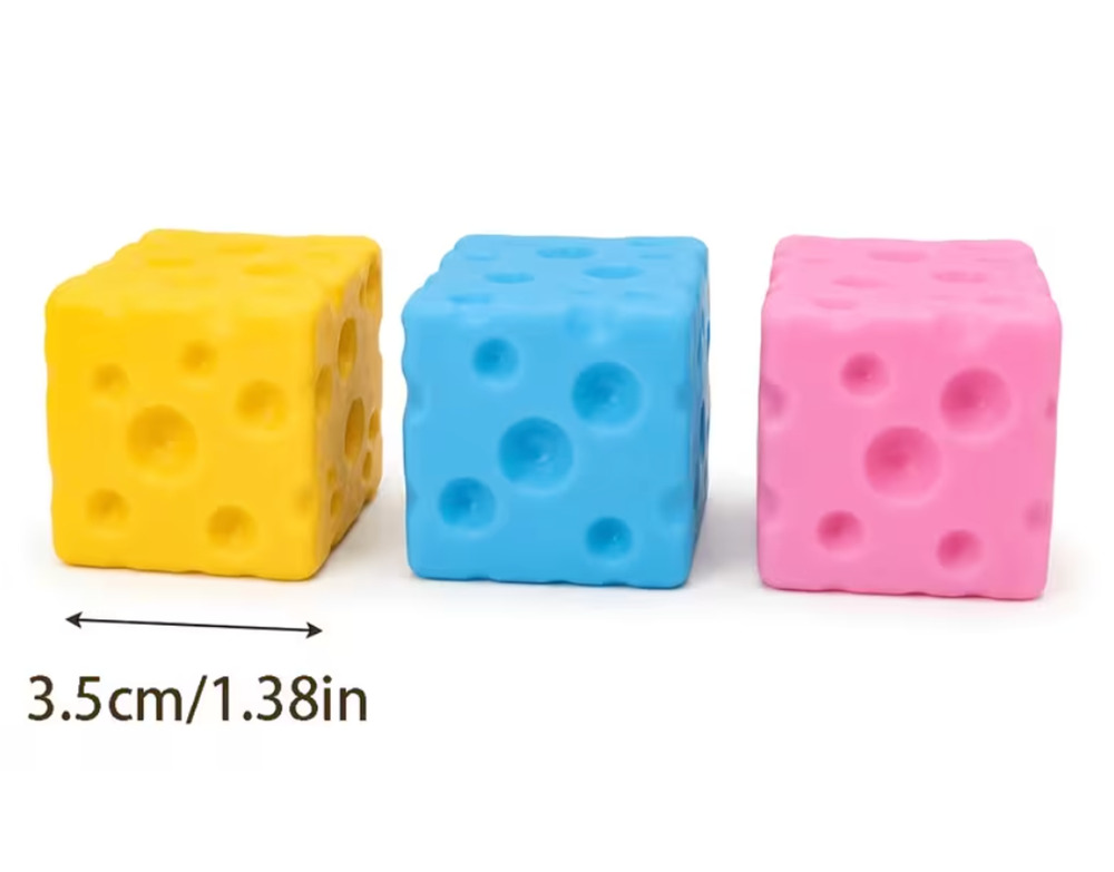 Square Cheese Squishy 3-pack